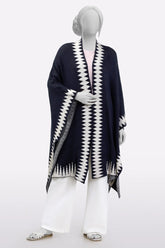 Women's Navy Blue Cap Shawl