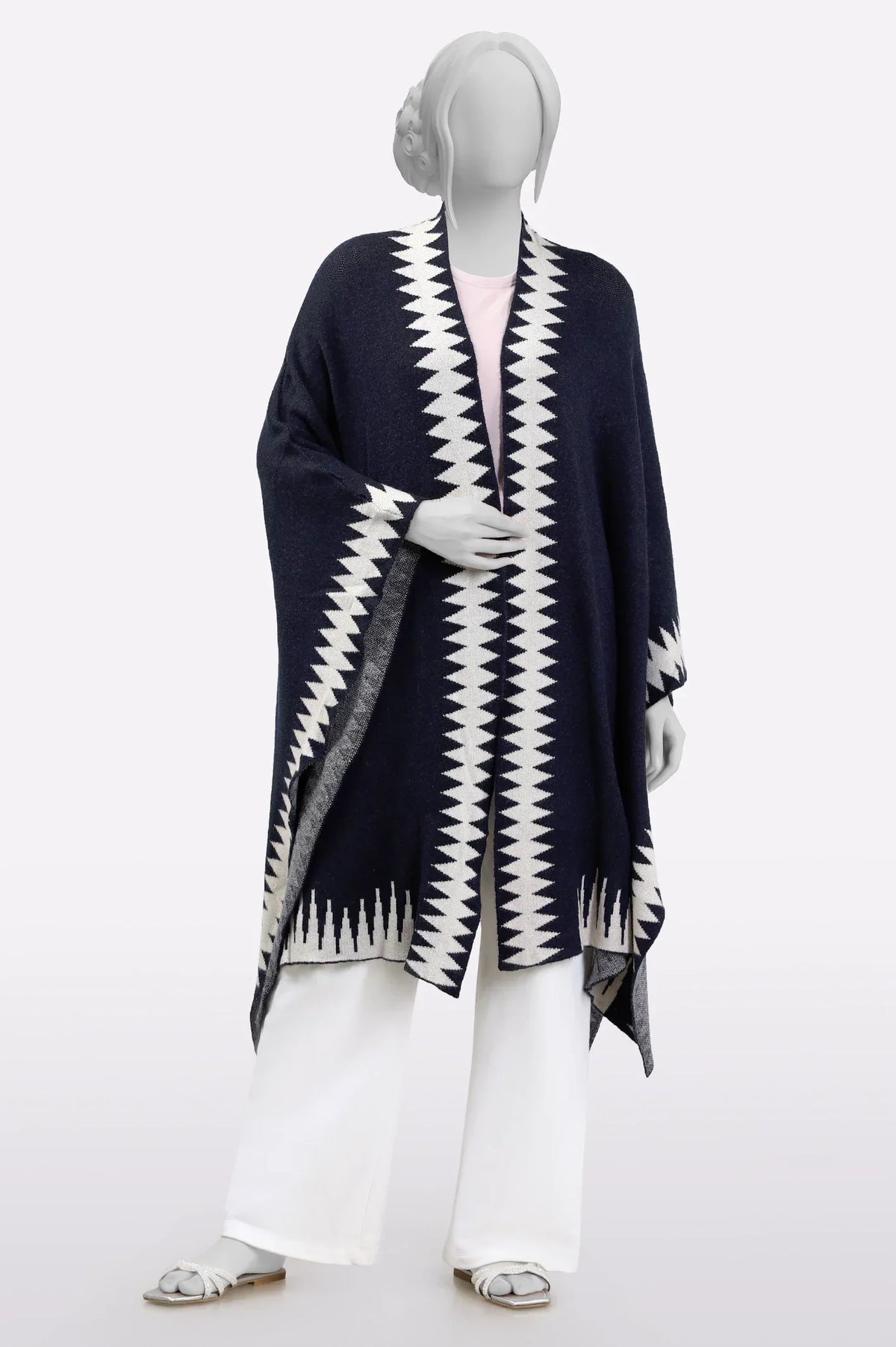 Women's Navy Blue Cap Shawl