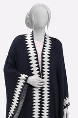 Women's Navy Blue Cap Shawl