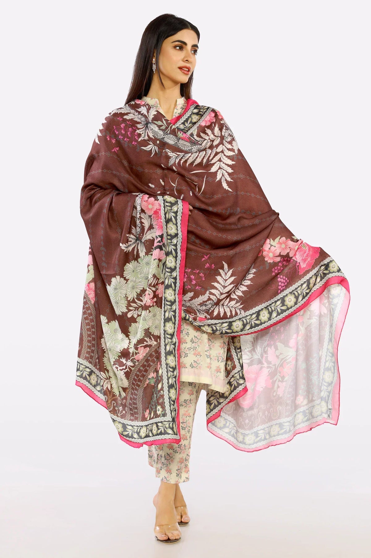 Ladies Multicolor Printed Shawl